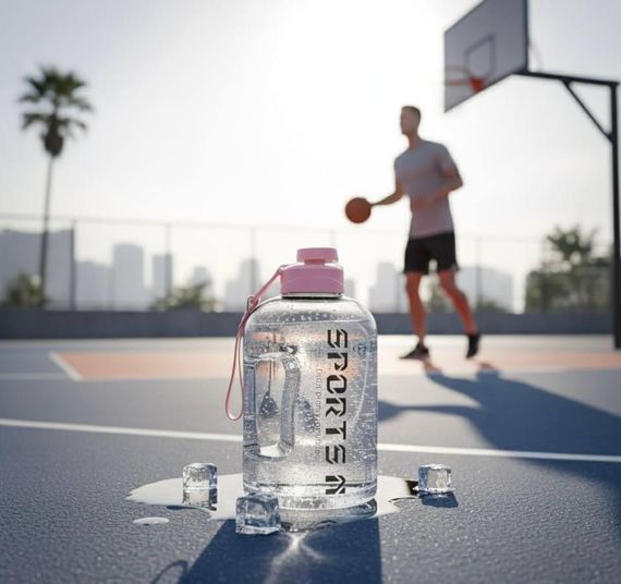 Спортивная бутылка для воды SPORTS (1700 мл) - Розовый глянец, герметичная крышка и эргономичная ручка | Зображення 8