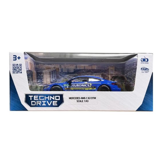 Машинка инерционная Mercedes-AMG C63 DTM TechnoDrive 250355 масштаб 1:43 | Зображення 1