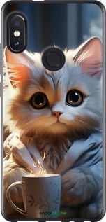 Чохол на Xiaomi Redmi Note 5 Білий кіт "5646t-1516-2448"