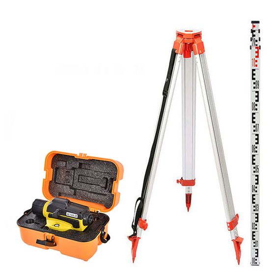 Оптичний нівелір NTECH-GEO AL12A-32 з штативом ESJA10 і рейкою LSS-4M