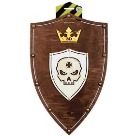 Сувенирный деревянный щит "Череп Венге" S-ScullV 47х30 см