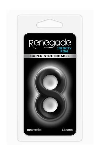 Ерекційне кільце RENEGADE INFINITY RING BLACK Sex Aura | Зображення 1