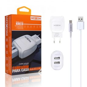 Сетевое зарядное устройство Moxom 2в1 micro 2USB/2.1A (KH-69)