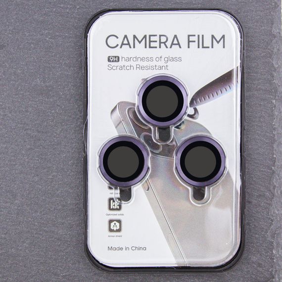 Защитное стекло Metal Classic на камеру (в упак.) для Apple iPhone 14 Pro (6.1") / 14 Pro Max (6.7") | Зображення 3