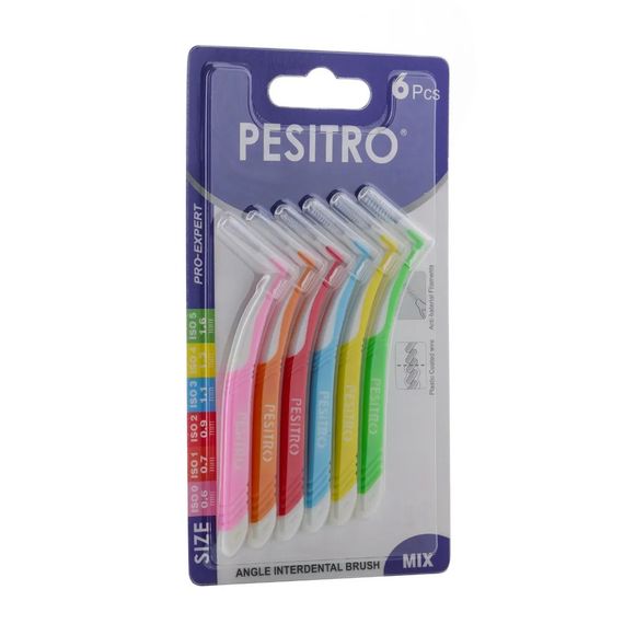 Набір міжзубних йоржиків Pesitro L-Type, MIX, 6шт./уп.