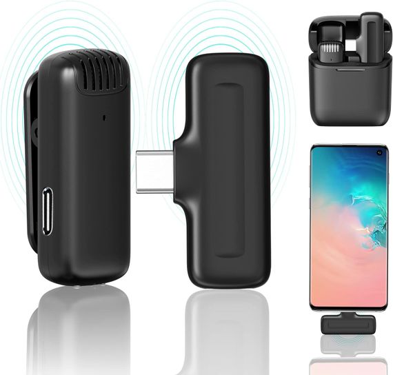 Бездротовий петличний Type-C мікрофон Savetek P31, петличка для Android смартфонів, з зарядним кейсом, до 20м | Зображення 3