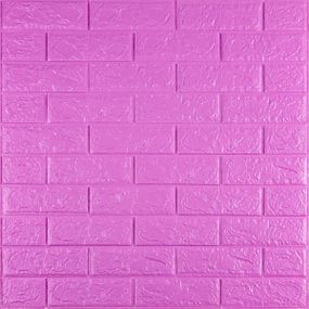 3D панель самоклеюча 700х770х5мм цегла Пурпурна (14-5) SW-00001334