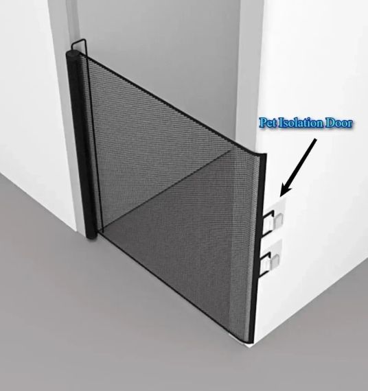 Раздвижная защитная сеть-барьер для животных | Ограждение для собак и кошек без сверления | Зображення 2