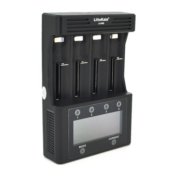 ЗП універсальний Liitokala Lii-600, АЗУ+СЗУ, 4 канали, LCD дисплей, підтримує Li-ion, Ni-MH і Ni-Cd AA (R6), ААA (R03), AAAA, С (R14)