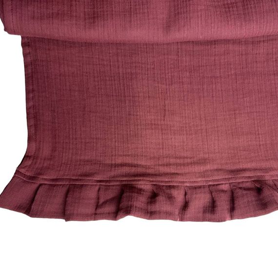 Раннер SoundSleep Muslin Burgundy 40х180 см с рюшами (94331929) | Зображення 8