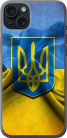 Чехол на iPhone 15 Plus Флаг и герб Украины 1 "375u-3097-17620"