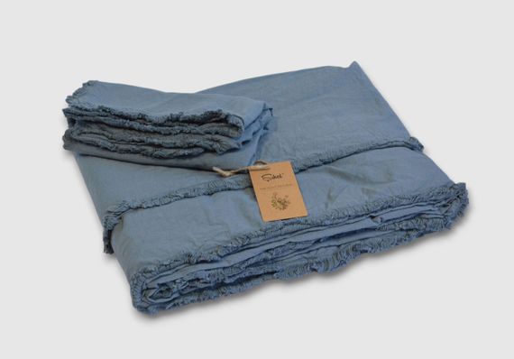 Постельное белье Sikel Stonewashed Soho Firfirli 200 х 220 см Mavi | Зображення 1