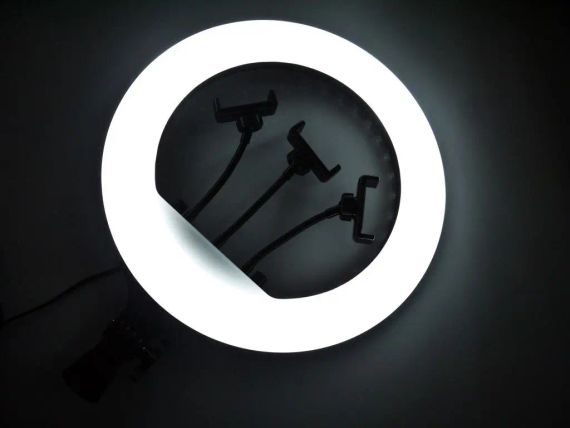 Кільцева LED лампа RL-14 36см 220V 1 крепл.тел. + пульт + чохол | Зображення 4