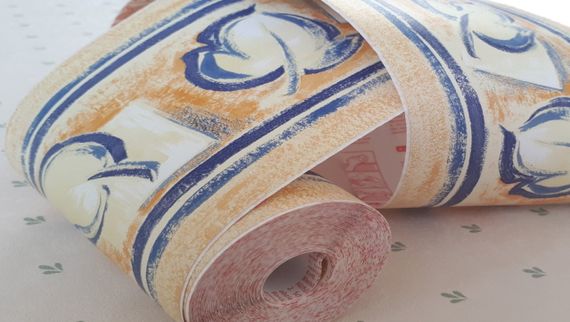 Пленка самоклеющаяся бордюрная 10,6х1000cm водостойкая листва на изразце | Зображення 2