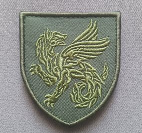 Шеврон 158 ОМБ / зеленый