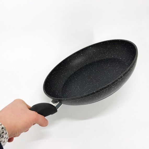 Сковорода UNIQUE UN-5137 28 см граніт темний, Сковорода з антипригарним покриттям для газової плити | Зображення 2