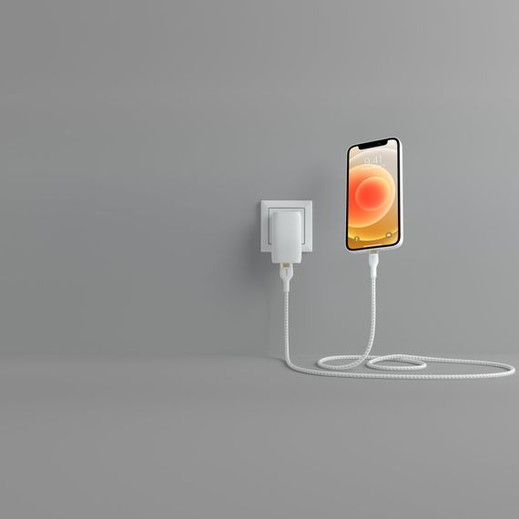 Дата кабель USB 2.0 AM to Lightning 1.0m white Belkin (CAA010BT1MWH) | Зображення 2