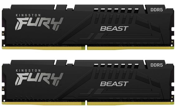 Пам&#039;ять ПК Kingston DDR5 64GB KIT (32GBx2) 5600 FURY Beast KF556C40BB2K2-64