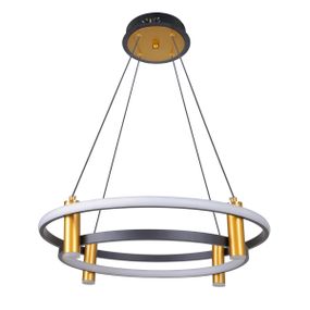 Люстра подвесная светодиодная 40W WW BK+GD (BR-01 692S/4)