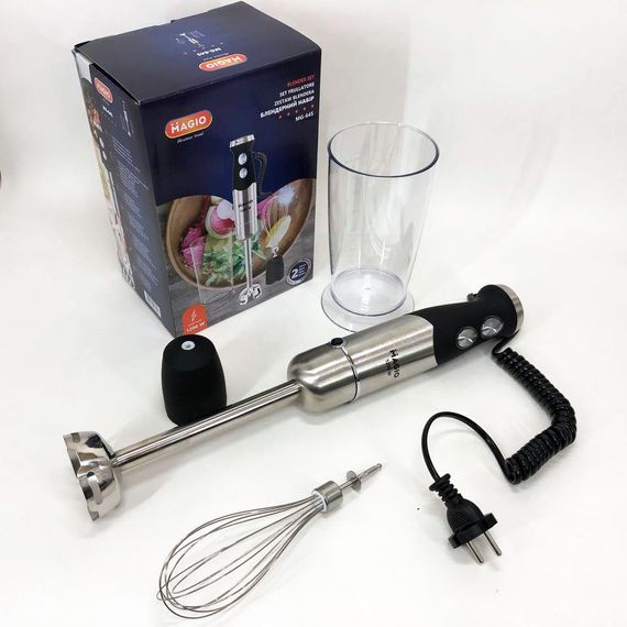 Побутовий потужний подрібнювач продуктів, Блендер занурювальний електричний, Блендер міксер смузі BZ-64 | Зображення 2