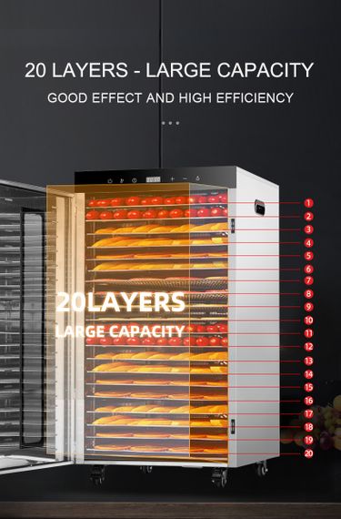 Дегидратор коммерческий Tekhniko DH-20H-BK черный (20 лотков) | Зображення 6