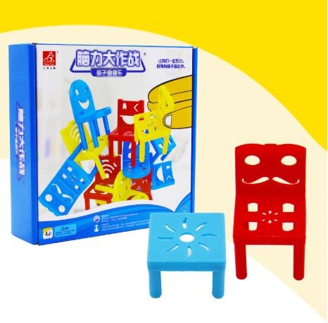 Стулья-балансиры: Развивающая настольная игра для детей | Пирамидка из стульев | Балансирующие стулья | Зображення 1