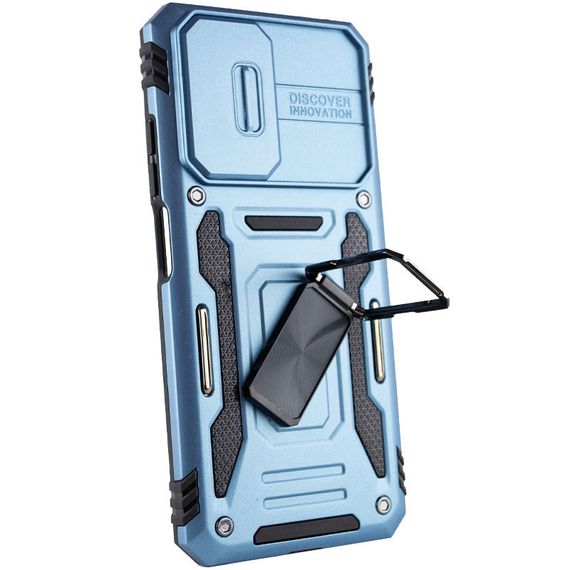 Ударопрочный чехол Camshield Army Ring для Xiaomi Redmi 10 Силикон, Голубой / Light Blue | Зображення 2