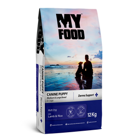 Сухий Корм Myfood Суперпреміум для цуценят середніх та великих порід з Ягням та Рисом 12 кг