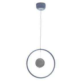 Светильник потолочный подвесной светодиодный для спальни BR-941S/18W LED GY/CH