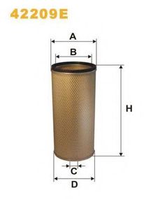 Фільтр повітряний 42209EAM404W (вир-во WIX-FILTERS) WIX FILTERS 42209E