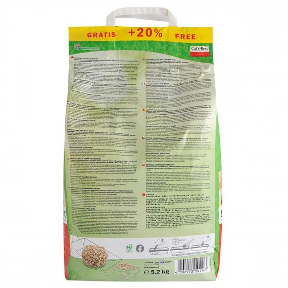 Наповнювач Cat’s Best для котячого туалету Original деревний 10 та 2 л / 5,2кг | Зображення 3