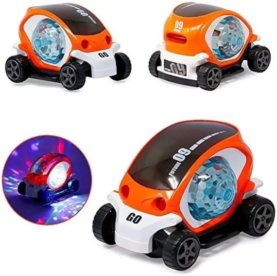 Машинка детская с LED подсветкой и вращением Toy AND CX-865 интерактивная светящаяся игрушечная машинка для детей с прозрачным