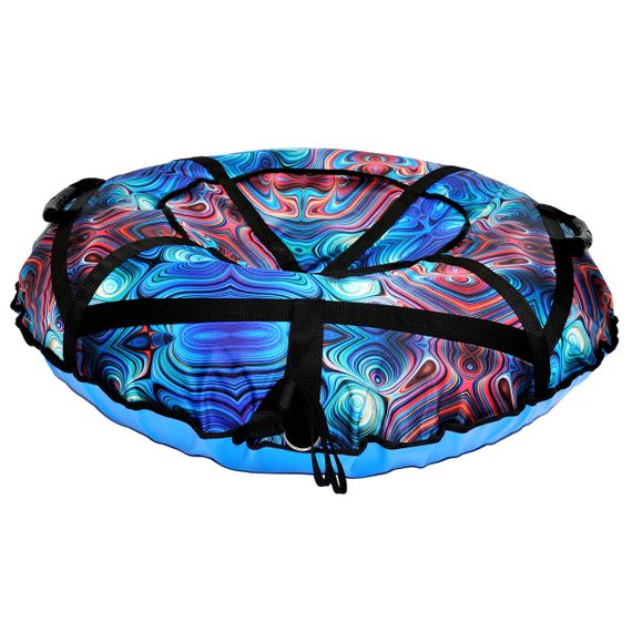 Тюбінг для катання по снігу 100 см "калейдоскоп" (Оксфорд, ПВХ) санки ватрушка | Зображення 3