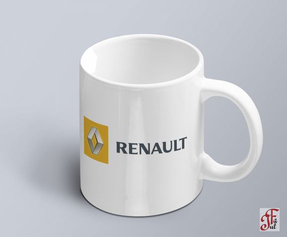 Чашка  з принтом авто логотип Renault  (02010102042)