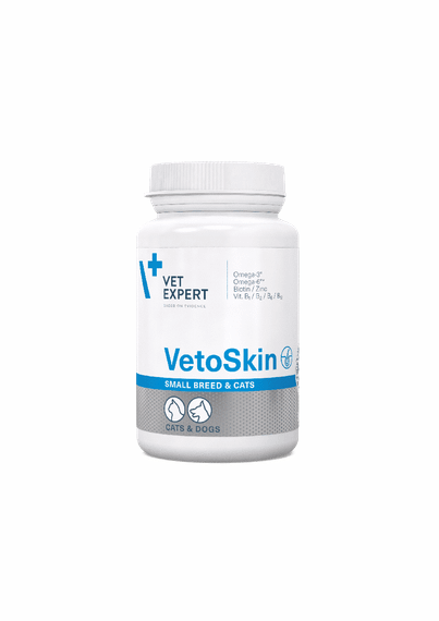 Vet Expert VetoSkin Small breed&cat Харчова добавка для підтримання здоров'я шкіри та якості шерсті у котів і