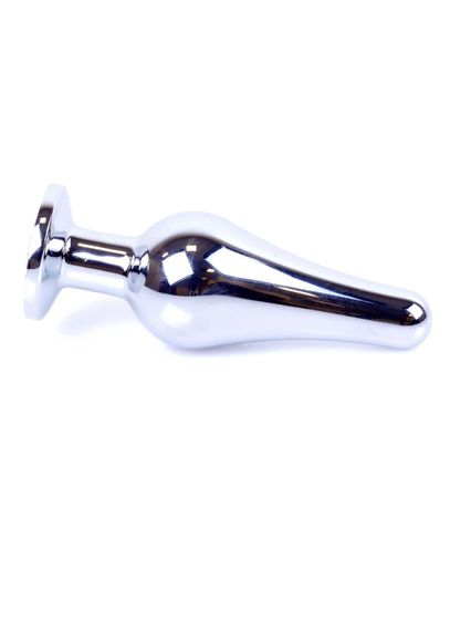Анальная пробка Boys of Toys Jewellery Silver Long Plug Черный 3 см | Зображення 5