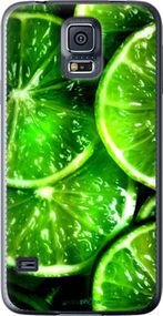 Чохол на Samsung Galaxy S5 Duos SM G900FD Зелені часточки лимона "852u-62-2448"