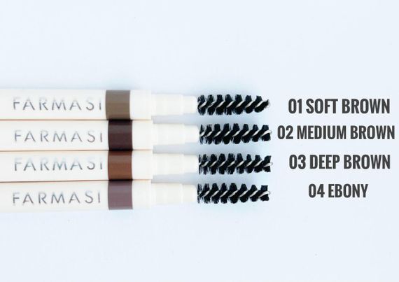 Олівець для брів з щіткою темний Farmasi Ebony 04 0,08 г | Зображення 3