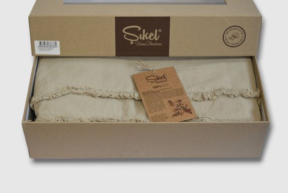 Постільна білизна Sikel Stonewashed Soho Firfirli 200 х 220 см Toprak-Beji | Зображення 4
