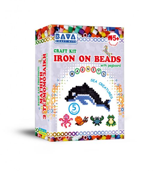 Детский набор для творчества. Магниты с термомозаики "Морские" TM-003, 5 фигур