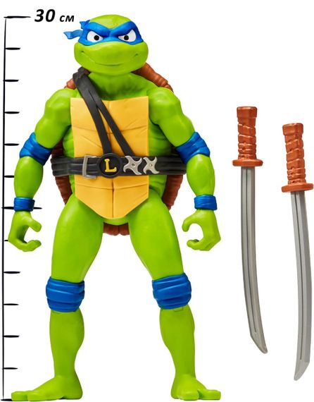 Фігурка гігант Черепашки-ніндзя Леонардо 30 см Teenage Mutant Ninja Turtles Mutant Mayhem 12” Leonardo TMNT Оригінал | Зображення 1