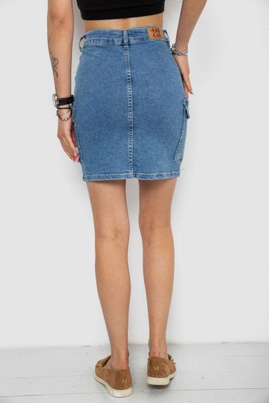 Юбка женская джинсовая, цвет синий, 182R1459 | Зображення 3