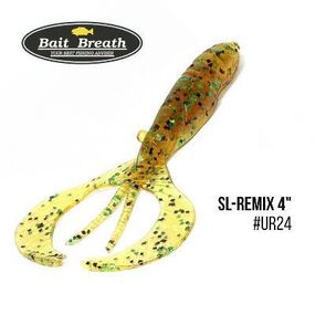 Силіконова приманка, Їстівний силікон Bait Breath SL-Remix 4" (7 шт.) (Ur24 Pumpkin / green・seed)