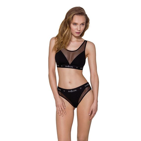 Трусики з прозорою вставкою Passion PS002 PANTIES M, black | Зображення 2