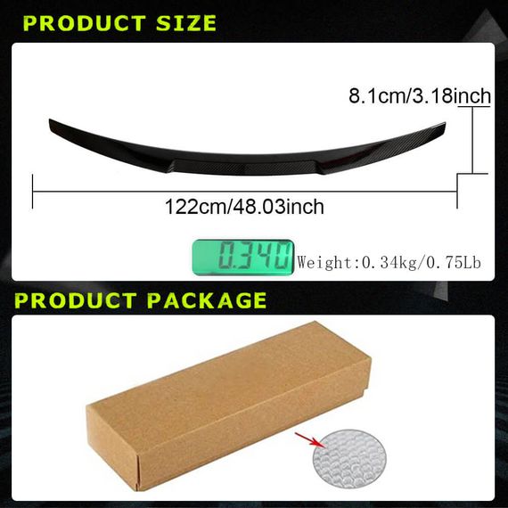 Спойлер V5 (для Sportback, Карбон) для Ауди A5 2016-2025 рр | Зображення 3