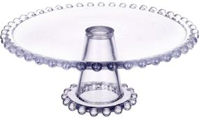Блюдо тортівниця "Bauble Glass" Ø28см скляне на ніжці