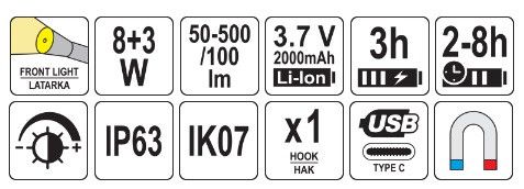 Світильник COB-діодний акумулятор USB-С заряджання Польща STHOR-82743 | Зображення 9