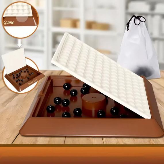 Настольная интерактивная игра Ummi ME-189 Magnetic Chess Game Brown / White | Зображення 3