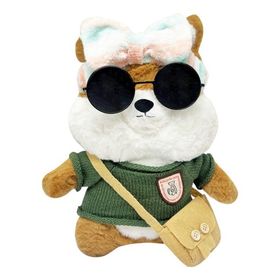 Мягкая игрушка "Собачка" K0201(Beige) одежда в ассортименте, 30 см | Зображення 1