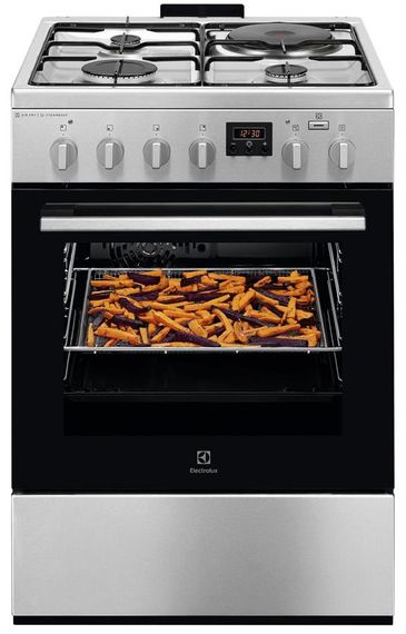 Плита Electrolux комбінована 3 газ + 1 електро LKM660222X